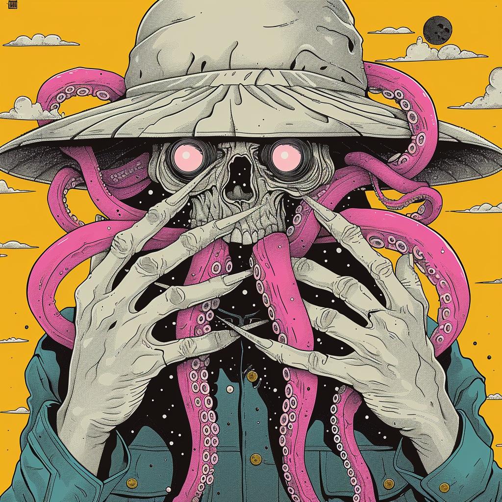 poster  octopus  hat  knife  dark  arts  occult  design  spiritual  naturalistic 924888