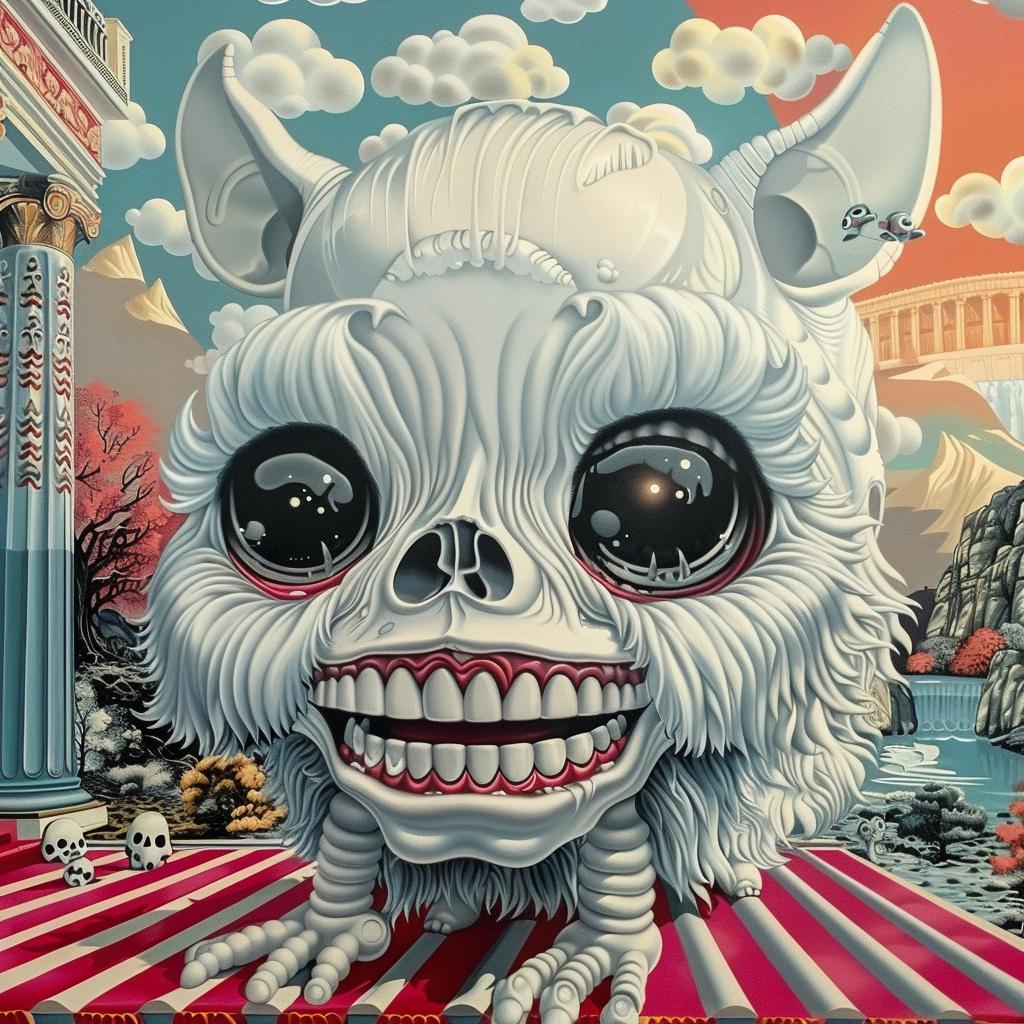 skull  kawaii  painting  dog  big  eyes  white  background  oversized  cute 1033760