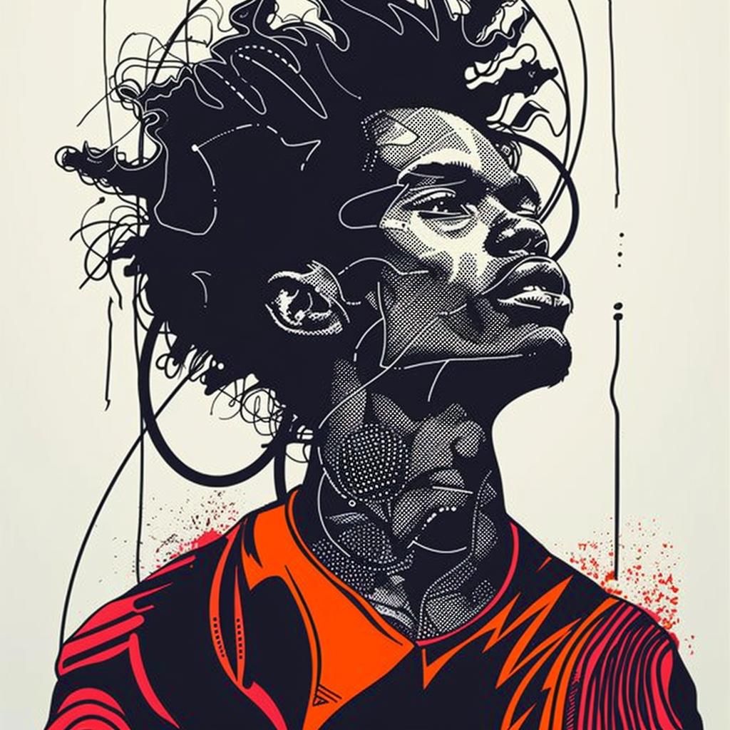 Pop  Art  man  african-american  digital  illustration  portrait  hair  style  background 938006