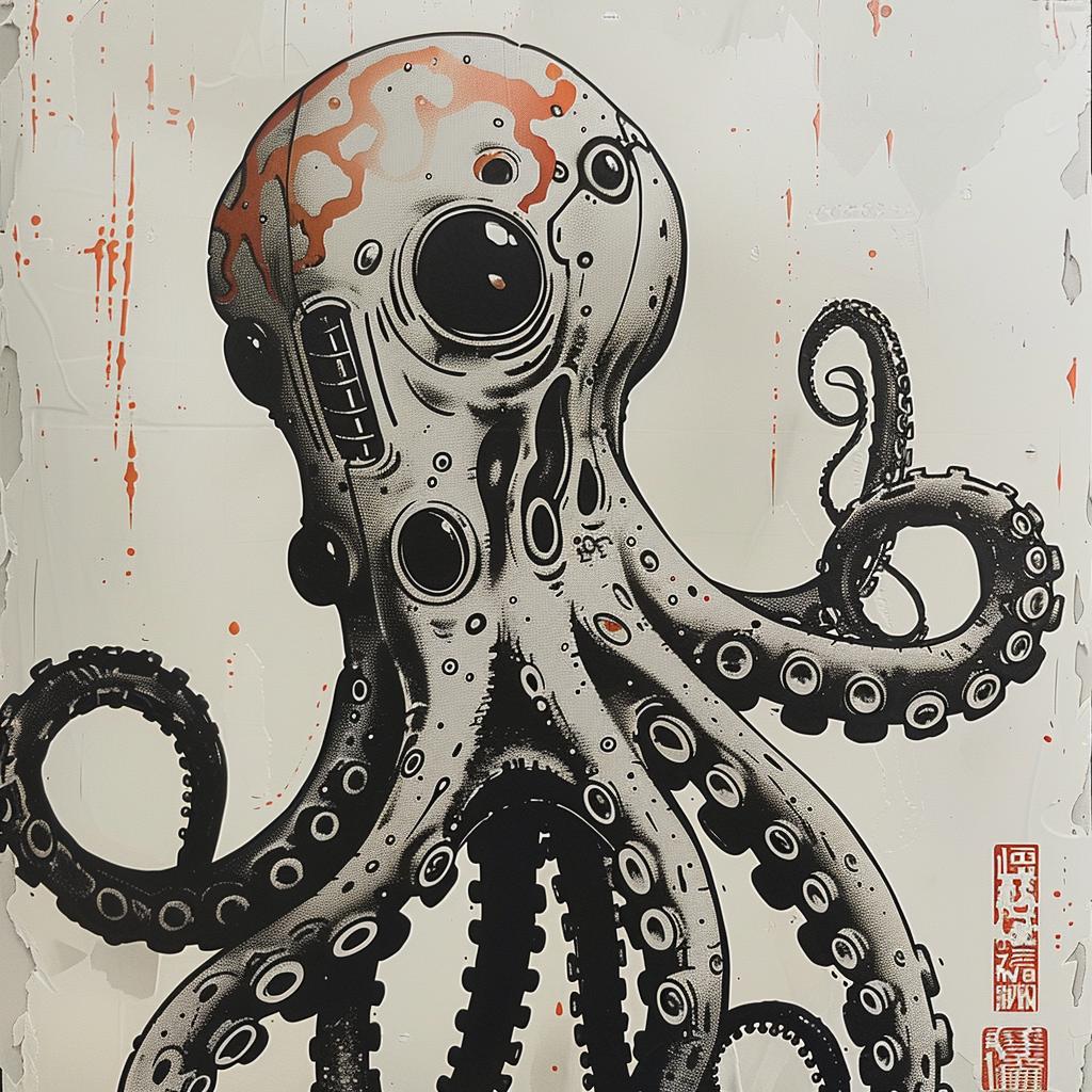 painting  octopus  robot  head  fantasy  science-fiction  art  design  creativity  unique 949574