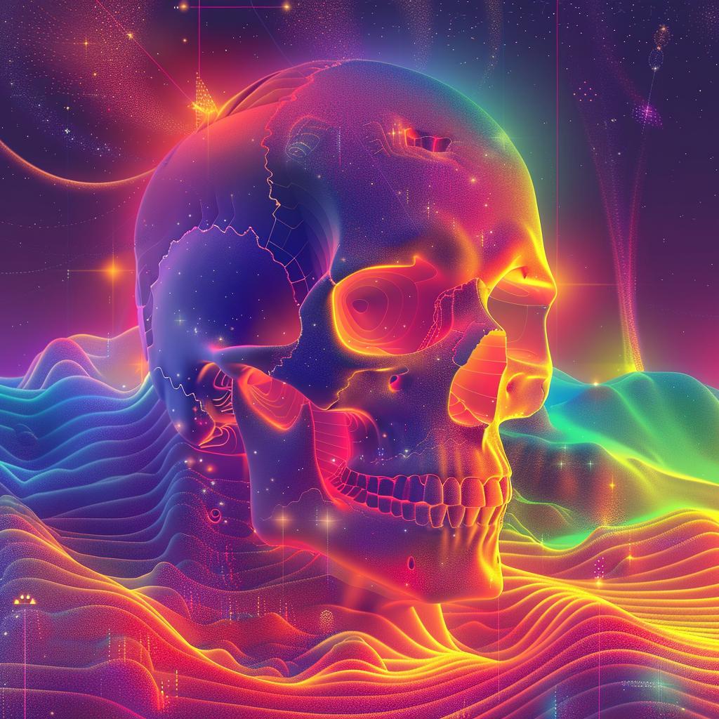 Skull  Space  Psychedelic  Rainbow  Background  Art  Cosmic  Surreal  Colorful  Abstract 945413