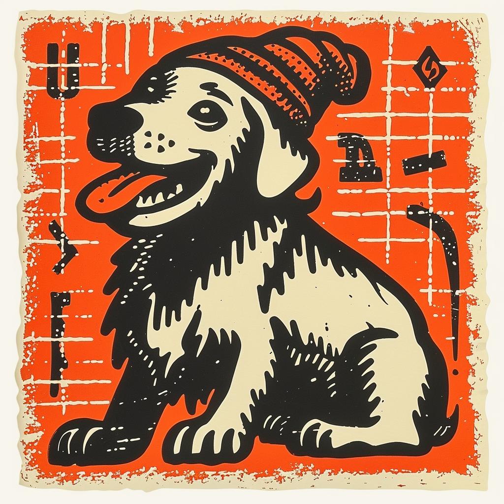 dog  illustration  minimal  hat  street  culture  poster  retriever  urban  character 956731