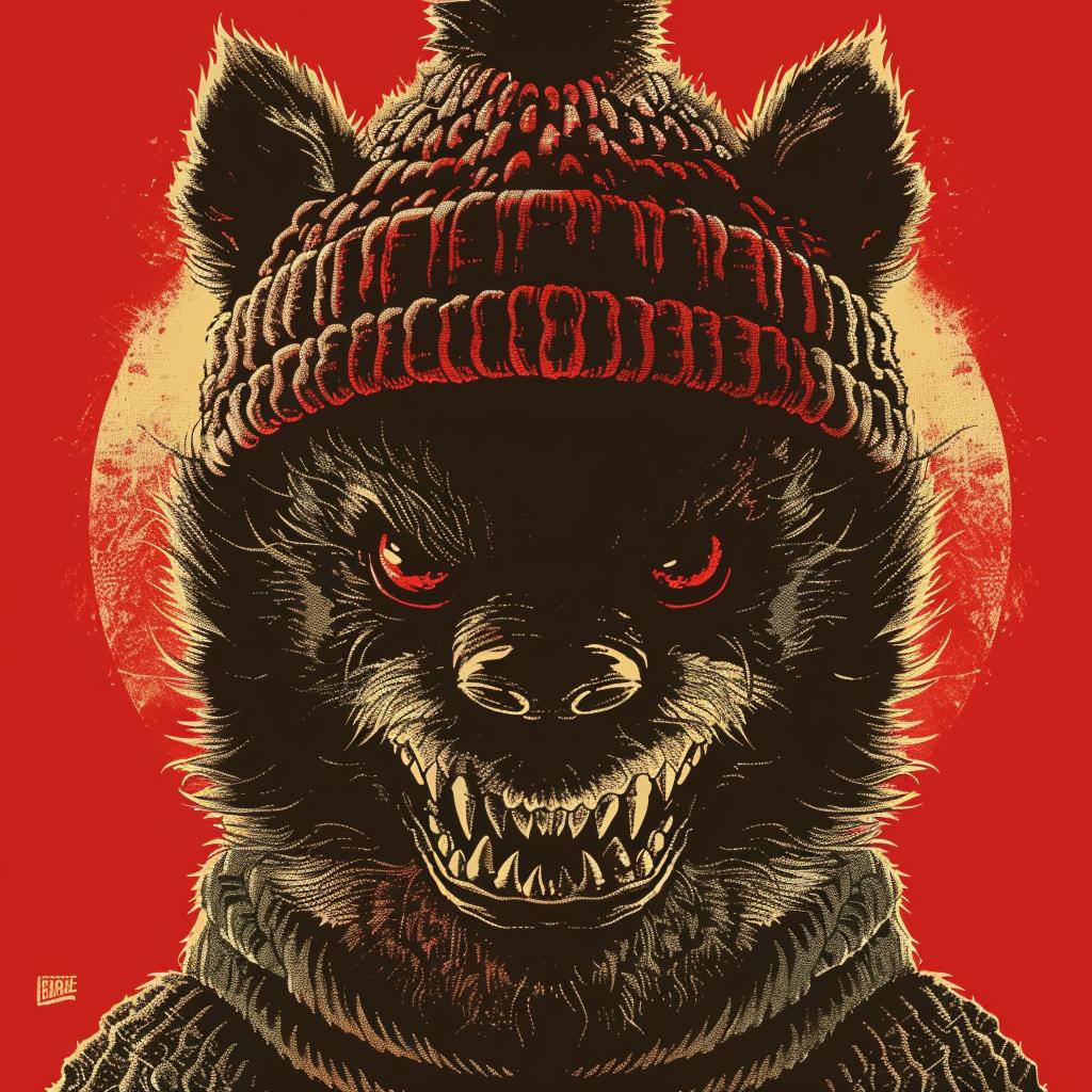 werewolf  poster  streetwise  minimal  aggressive  culture  animal  hat  knit  movie 958548