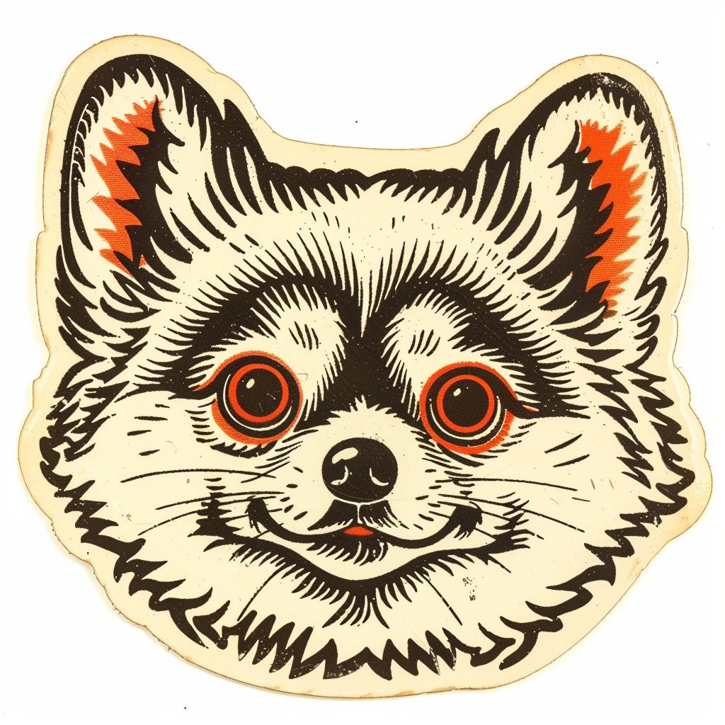 pomeranian  sticker  animal  cute  pet  cartoon  whimsical  white  background  graphic 942888
