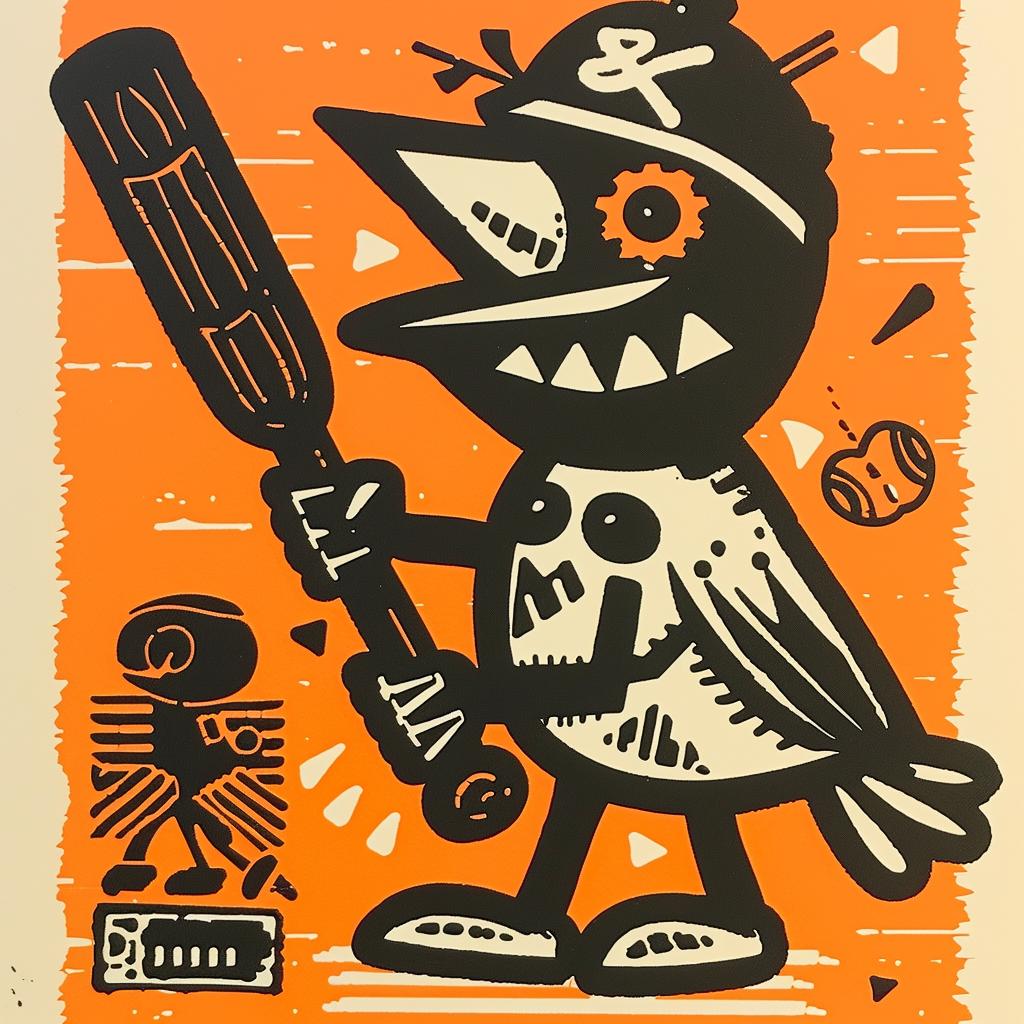 poster  bird  baseball  bat  minimal  aggressive  streetculture  cartoon  humor  character 957060
