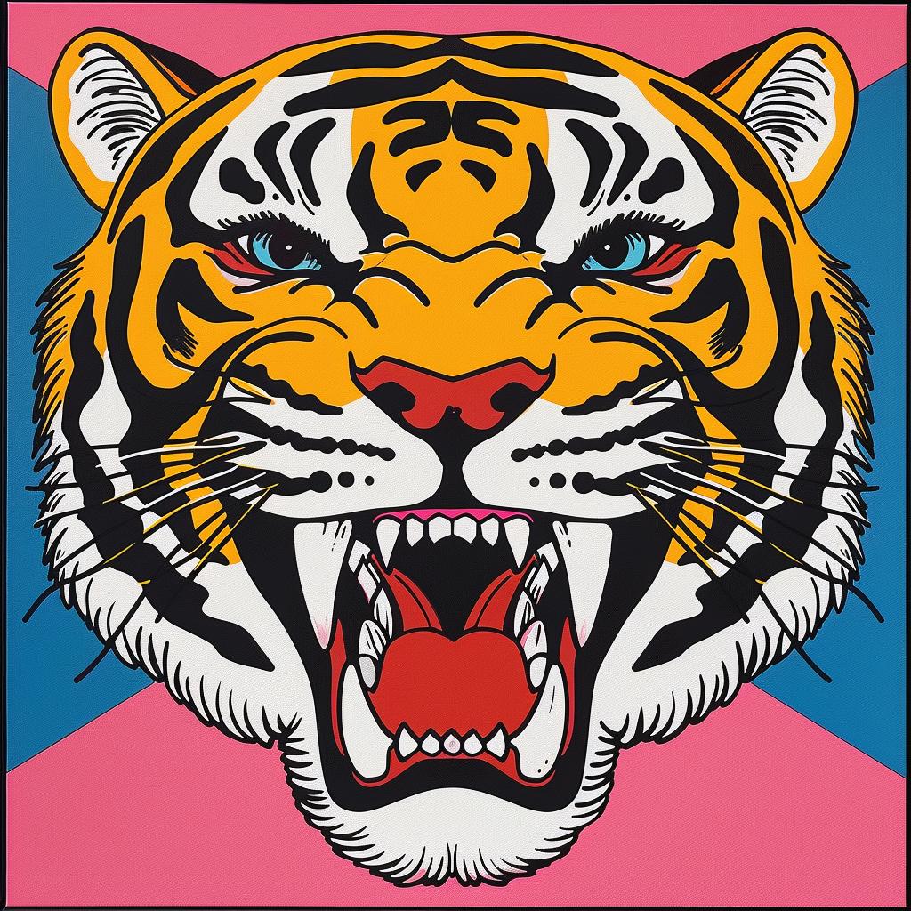 tiger  two-headed  illustration  background  colorful  graphic  animal  art  surreal  design 973068