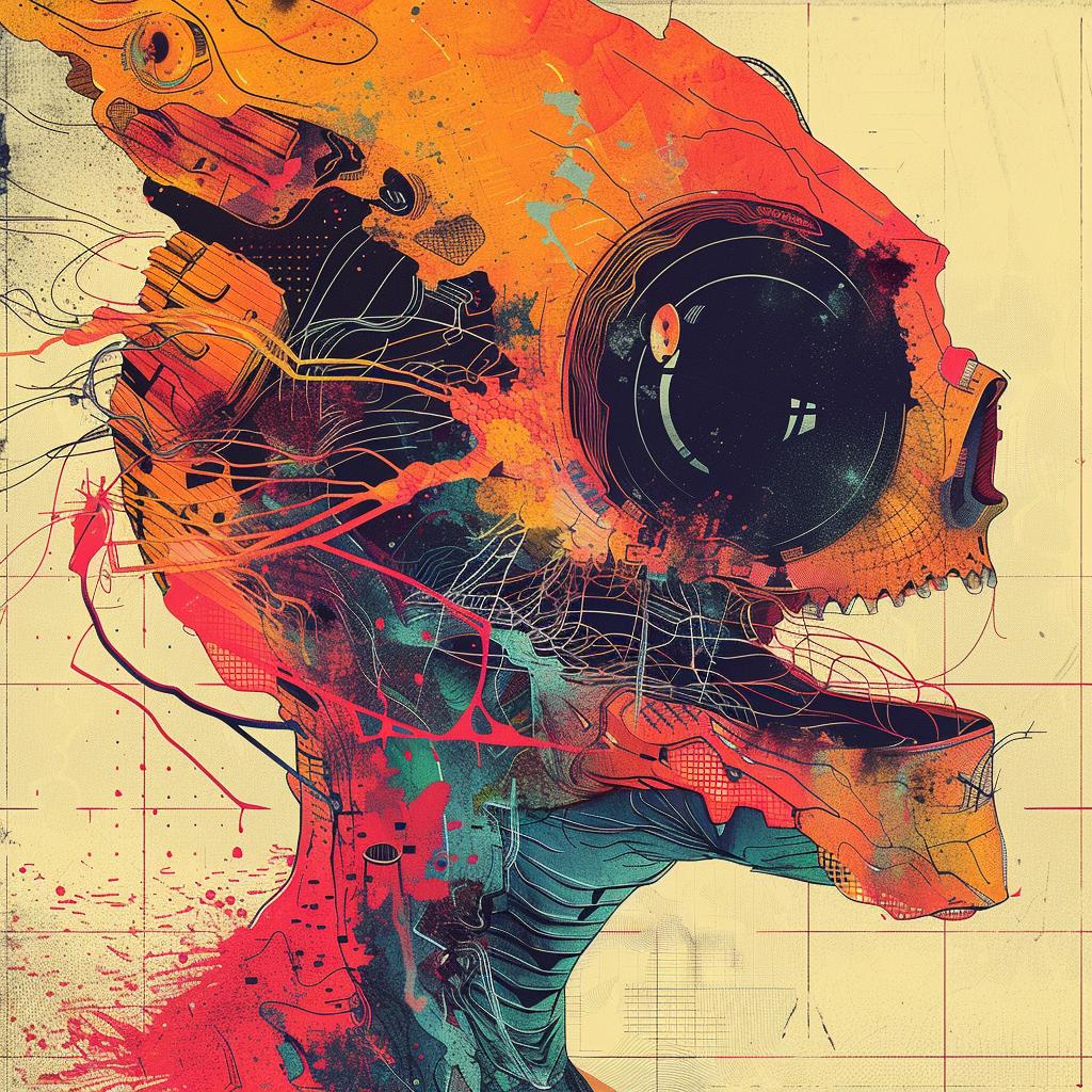 surreal  album  cover  skull  colorful  creative  art  minimal  illustration  vibrant 961556
