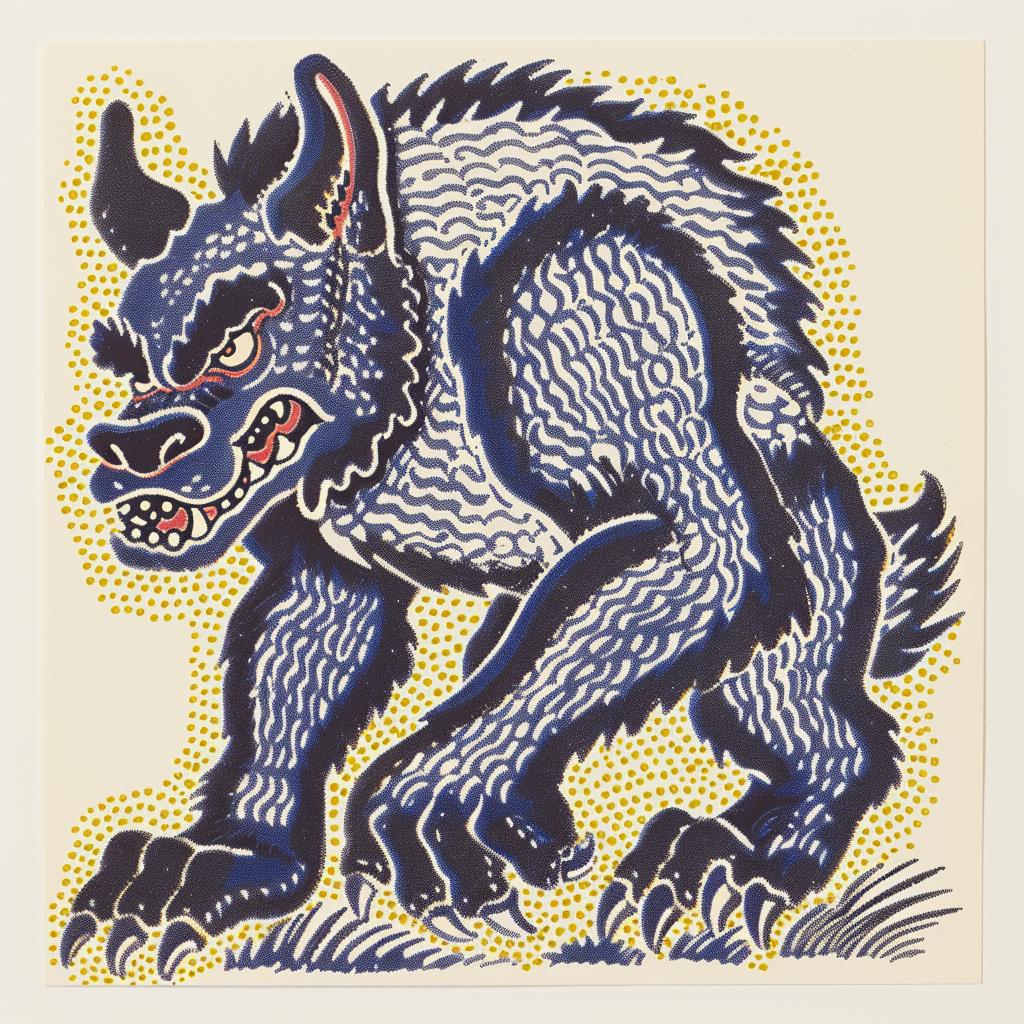 wolf  sheep  hybrid  mythical  creature  fantasy  blue  yellow  art  unique 941129