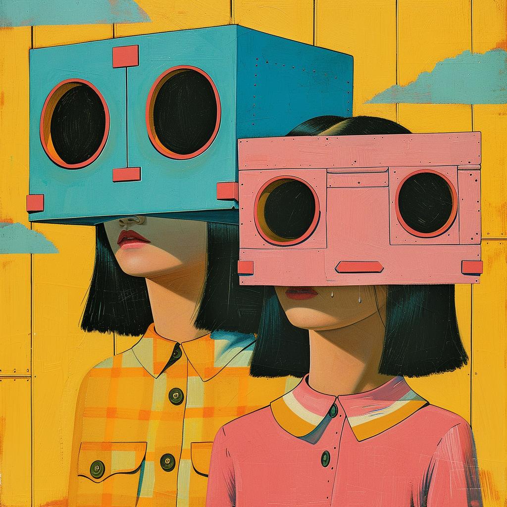 surreal  colorful  women  boxes  whimsical  artistic  playful  album  cover  creative 1017874