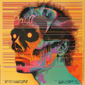 skull  face  chromolithography  Peter Max  Japanese  poster  art  graphic  colorful  surreal 1039468