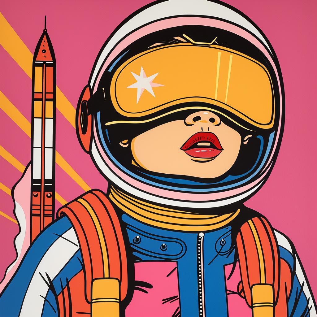 astronaut  rocket  pink  orange  painting  space  science  artwork  sci-fi  exploration 1024113