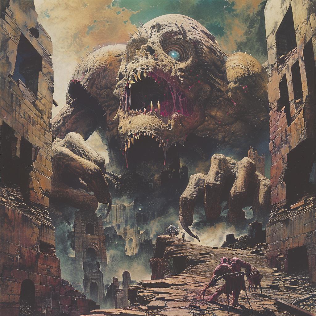 surreal  album  cover  warlord  art  hyper-realistic  screenprinting  axonometric  creative  design 961694