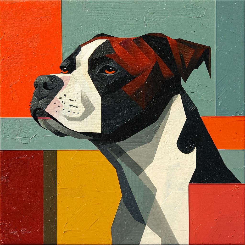 pit  bull  colorful  background  vibrant  textured  whimsical  dog  painting  art 938617