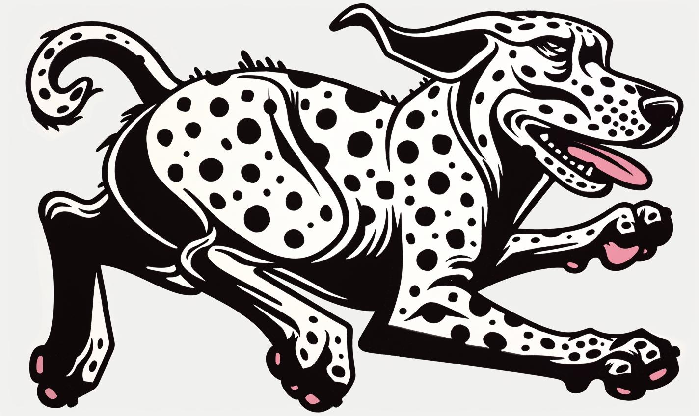 dalmatian  leaping  black  white  dog  running  motion  animal  spotted  canine 1022088