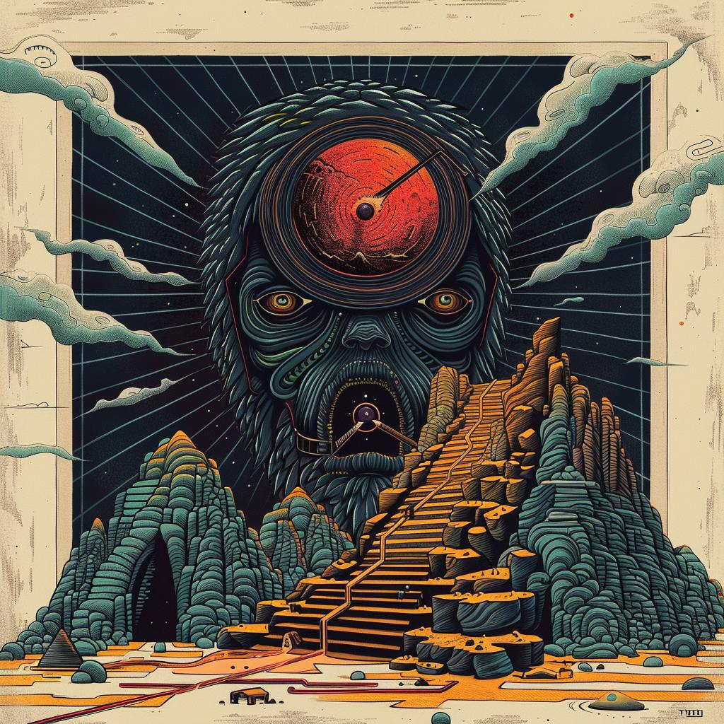 surreal  album  cover  axonometric  colorful  creative  art  music  expressive  whimsical 973793