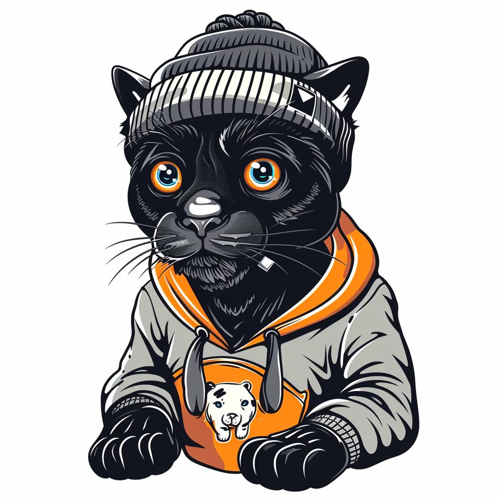panther  cute  hoodie  hat  baby  illustration  minimal  vector  street  culture 958708