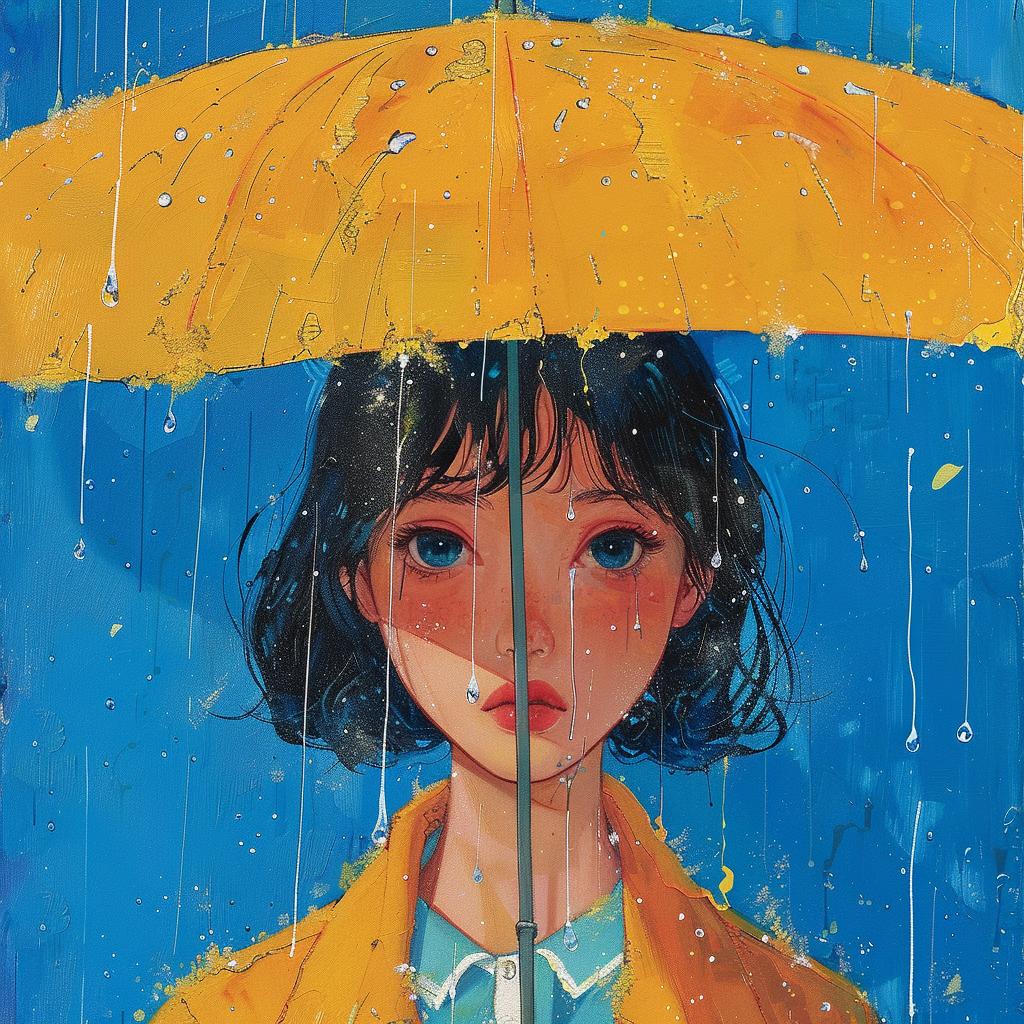 painting  girl  umbrella  rain  surreal  Joan  Cornella  colorful  creative  dreamy 1017336