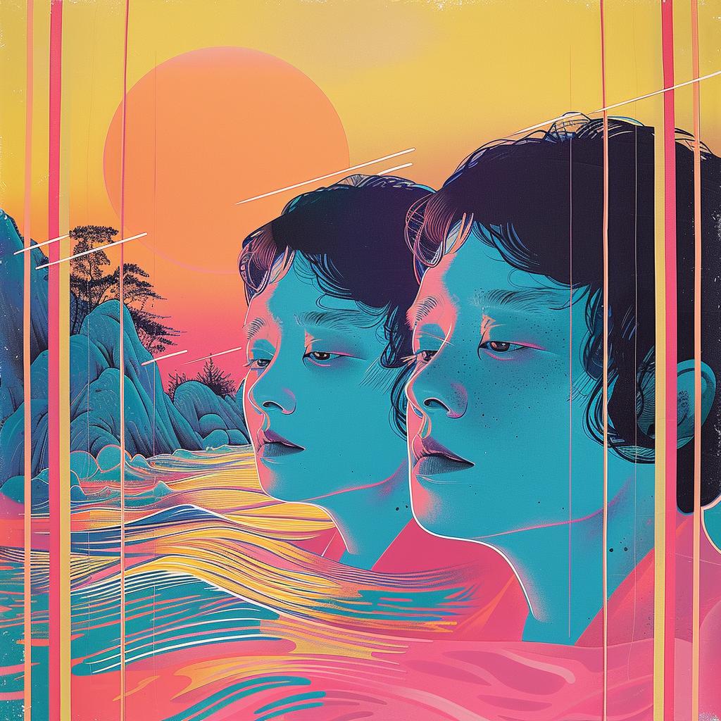 album  cover  surreal  women  sunset  Joan Cornella  colorful  art  playful  vivid 977811