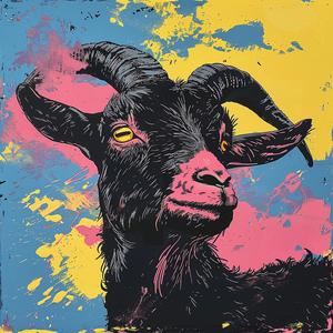 album  cover  goat  surreal  chaos  eyeballs  Risograph  symbolism  hyper-realistic  deathmetal 1078082