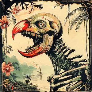 skull  flowers  birds  graphic  chromolithography  dark  art  illustration  symbolic  nature 1040792