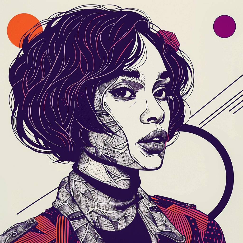 Pop Art  Kerry  Washington  African-American  model  short hair  white  background  poster  pattern 938944