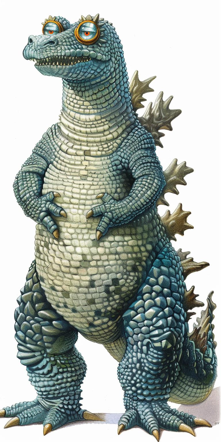 godzilla  portrait  illustration  white  background  dynamic  fictional  creature  art  monsters 971337