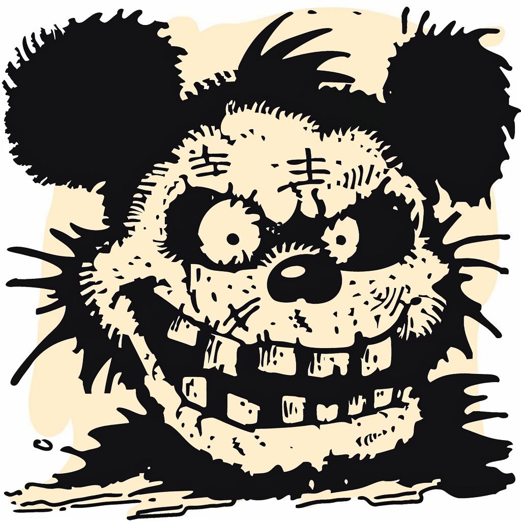 panda  devil  cartoon  mouse  smile  whimsical  character  illustration  portrait  cute 942440