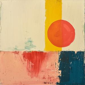minimalist  risography  abstract  red  circle  encaustic  painting  joy  El Lissitky  colorful 1062336