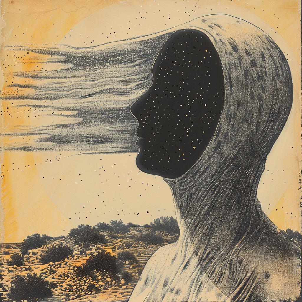 رسم امرأة سريالية، إضاءة سماء، فن، ألوان، تركيز، أسلوب 917841