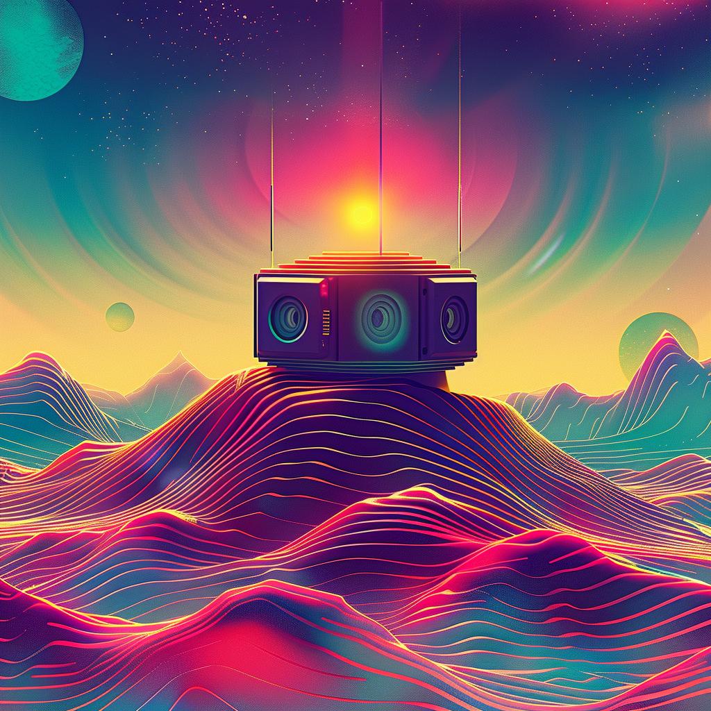 alien  spaceship  desert  mountains  planets  sci-fi  landscape  cosmic  isolation  colorful 967591