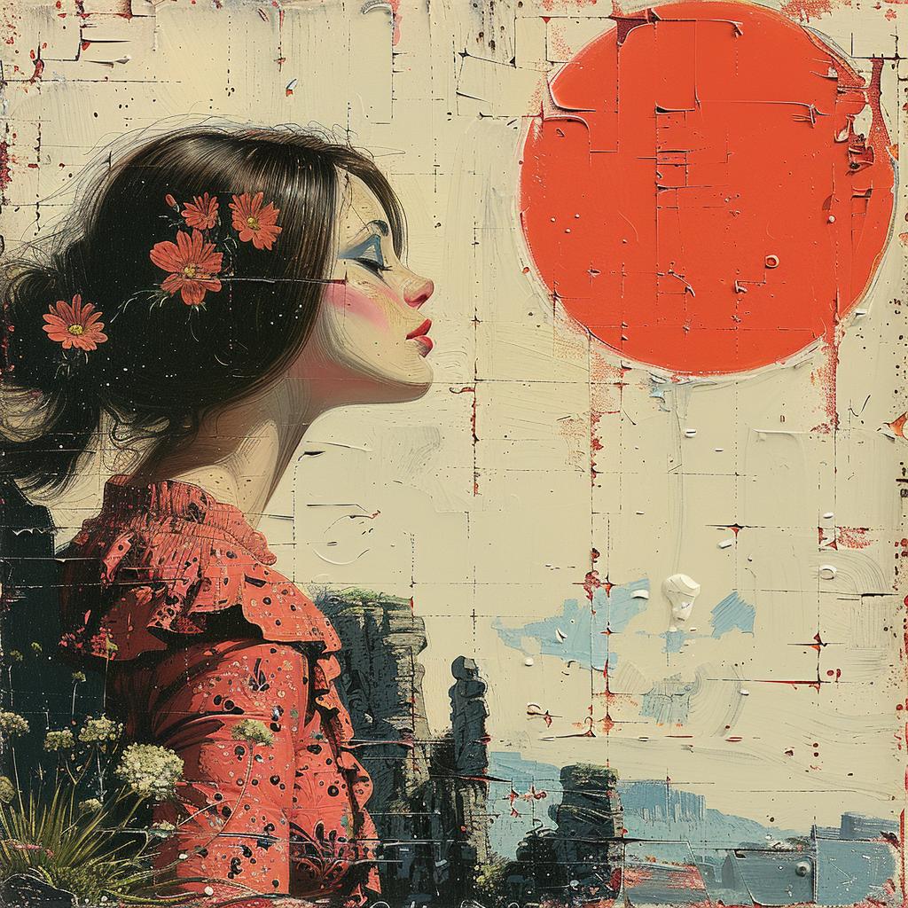 chromolithography  portrait  floral  hair  female  colorful  vibrant  detailed  artistic  impressionistic 963834