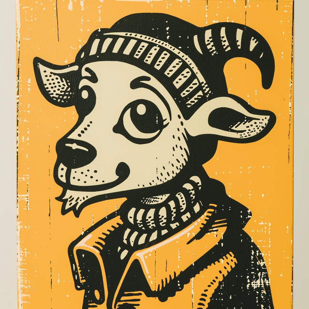 streetwise  animal  goat  scarf  hat  aggressive  poster  culture  minimal  urban 957476