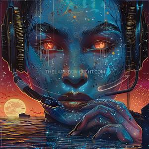 woman  headphones  water  portrait  glitter  vibrant  dreamy  abstract  illustration  surreal 1038810