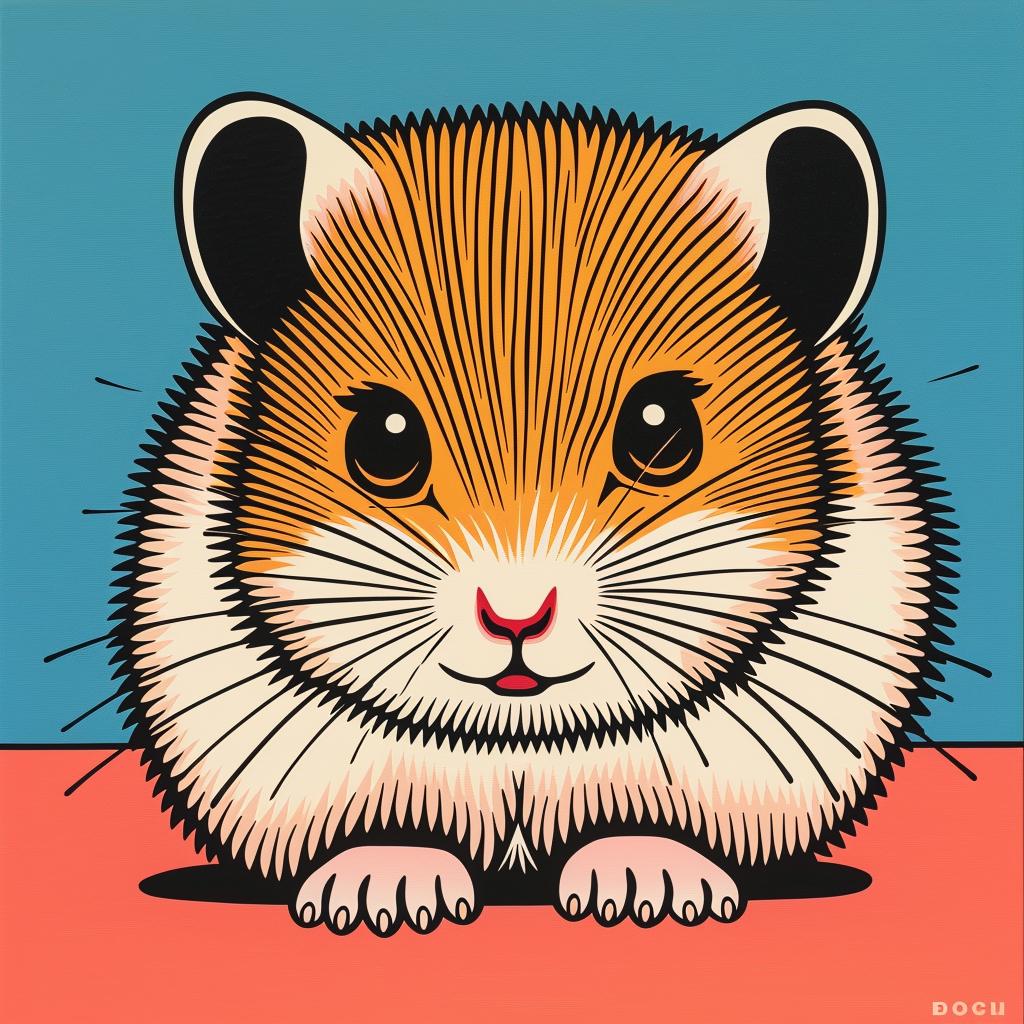 hamster  blue  background  painting  cute  pet  portrait  animal  colorful  small 973709