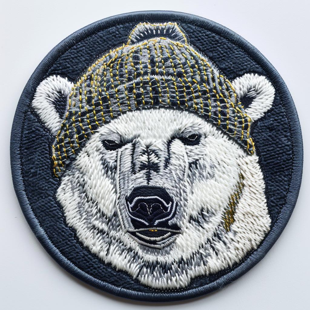 patch  polar  bear  streetwear  chenille  hat  contrast  simple  culture  minimal 954812