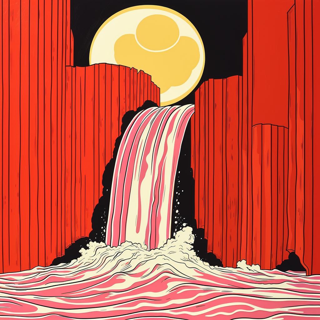 music  waterfall  red  surreal  lighting  glow  color  natural  Provoking  Ed 962837