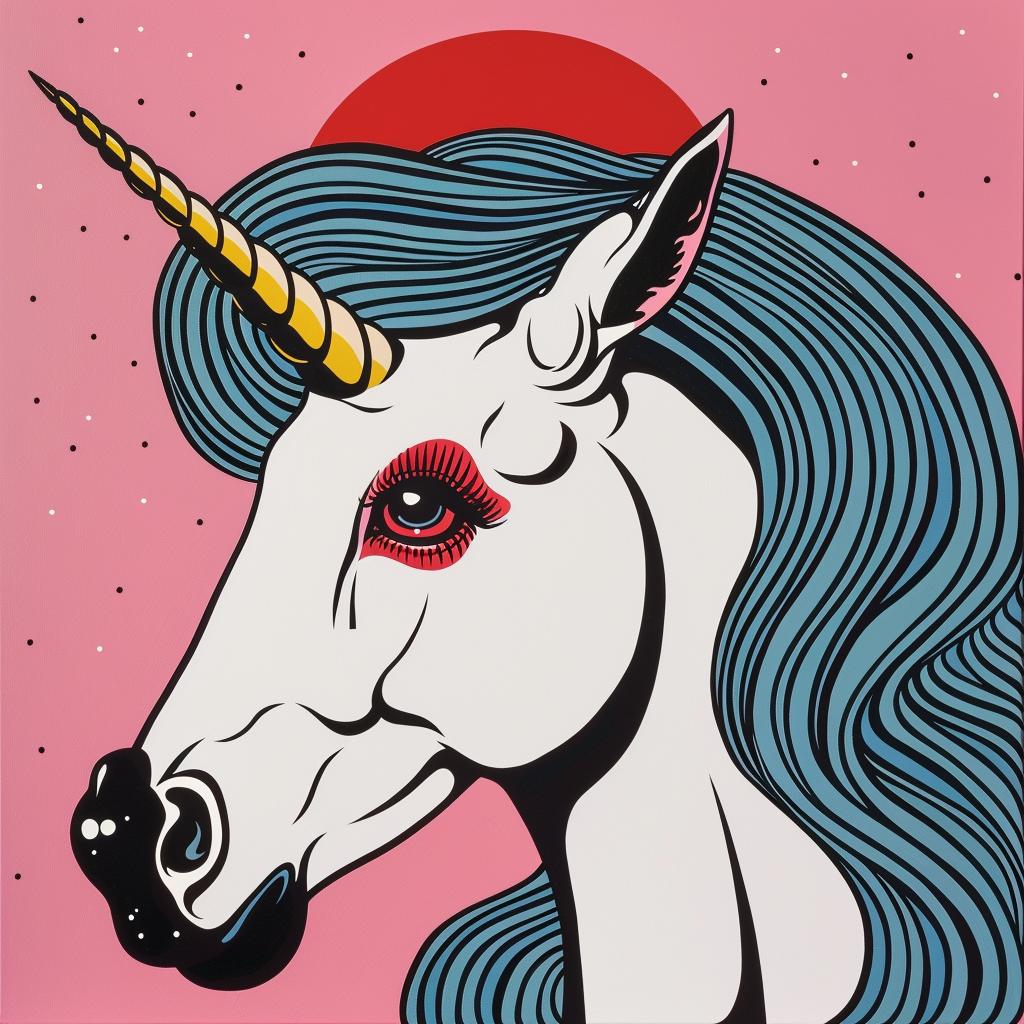 unicorn  long  hair  painting  fantasy  whimsical  colorful  art  stylized  magical 973493