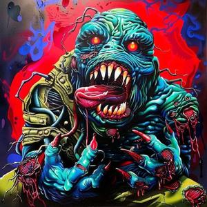 zombie  blood  horror  painting  art  dripping  creepy  fiction  stylized  1997 1036824