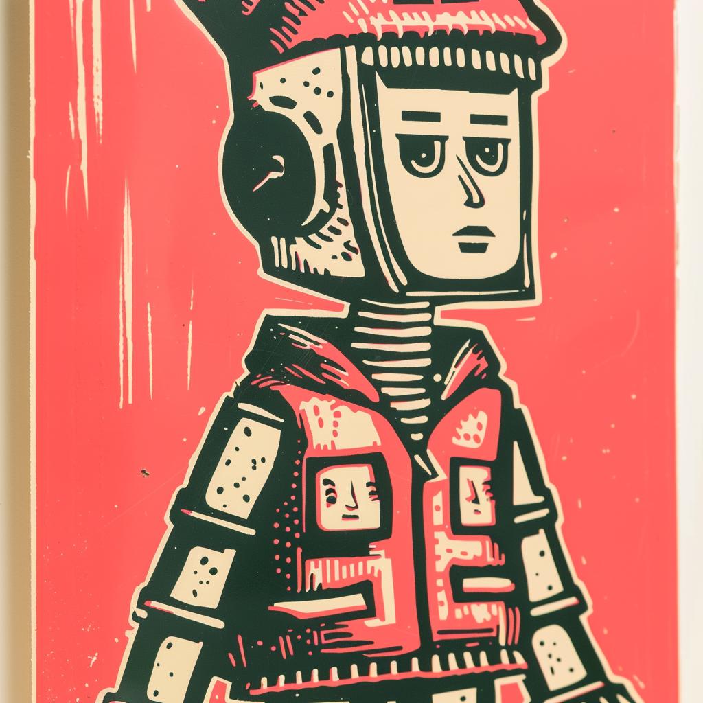 robot  red  pink  poster  aggressive  streetwise  simple  minimal  character  design 949473