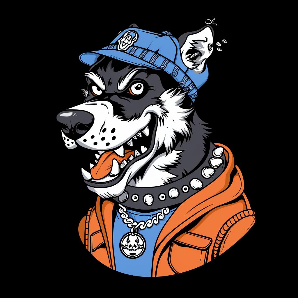 dog  anthropomorphic  streetwise  minimal  cap  chains  aggressive  blue  urban  culture 959122