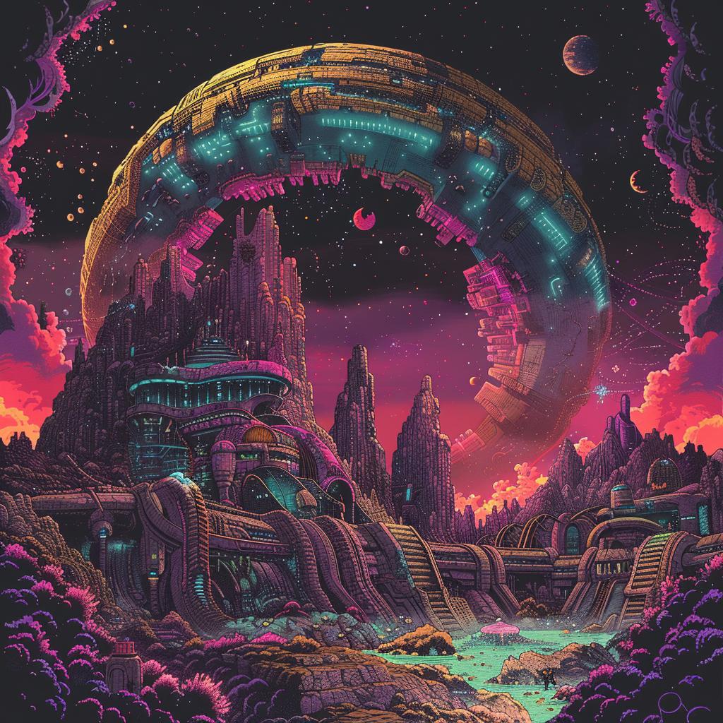 Leviathan  cosmic  horror  dark  illustration  album  detailed  vaporwave  graphic  cinematic 922373