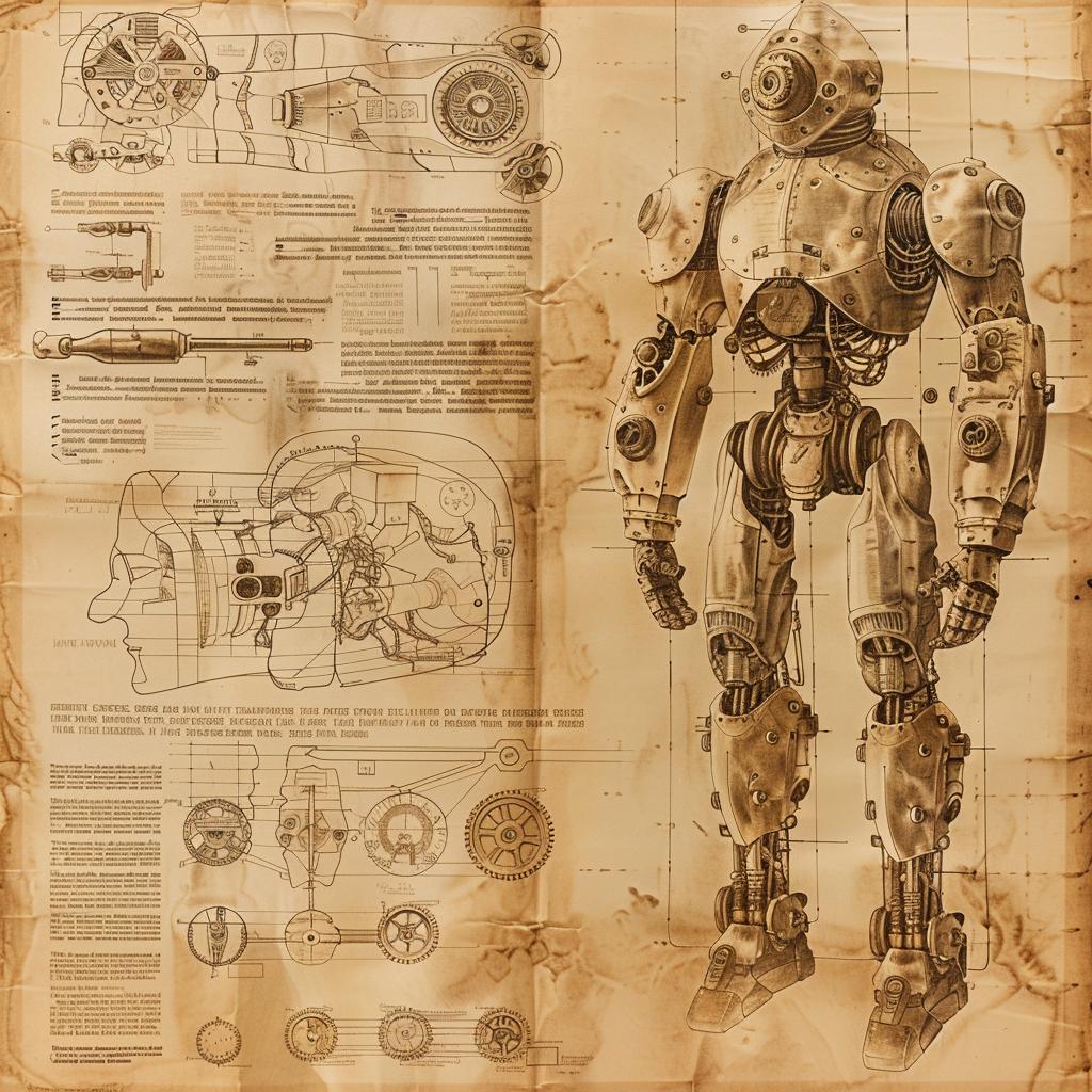 codex  anatomical  drawing  steampunk  robot  gears  cogs  blueprint  art  style 1016516