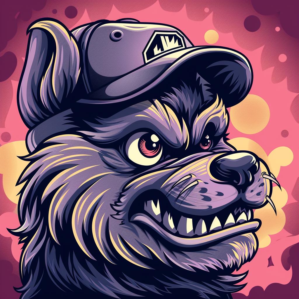 wolf  cap  urban  streetwear  aggressive  cartoon  illustration  animal  minimal  vector 956451