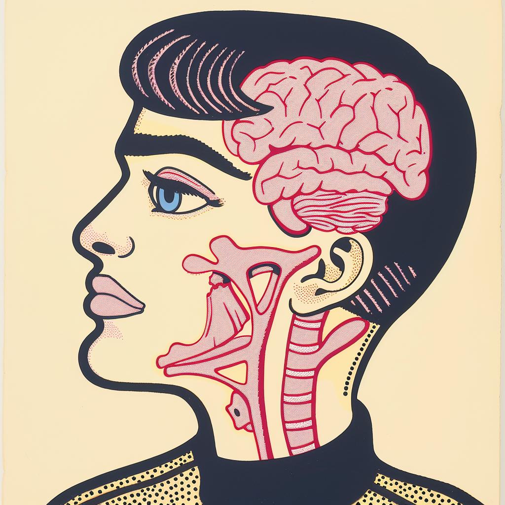 surreal  anatomical  minimalist  poster  woman  brain  art  modern  creative  design 961522