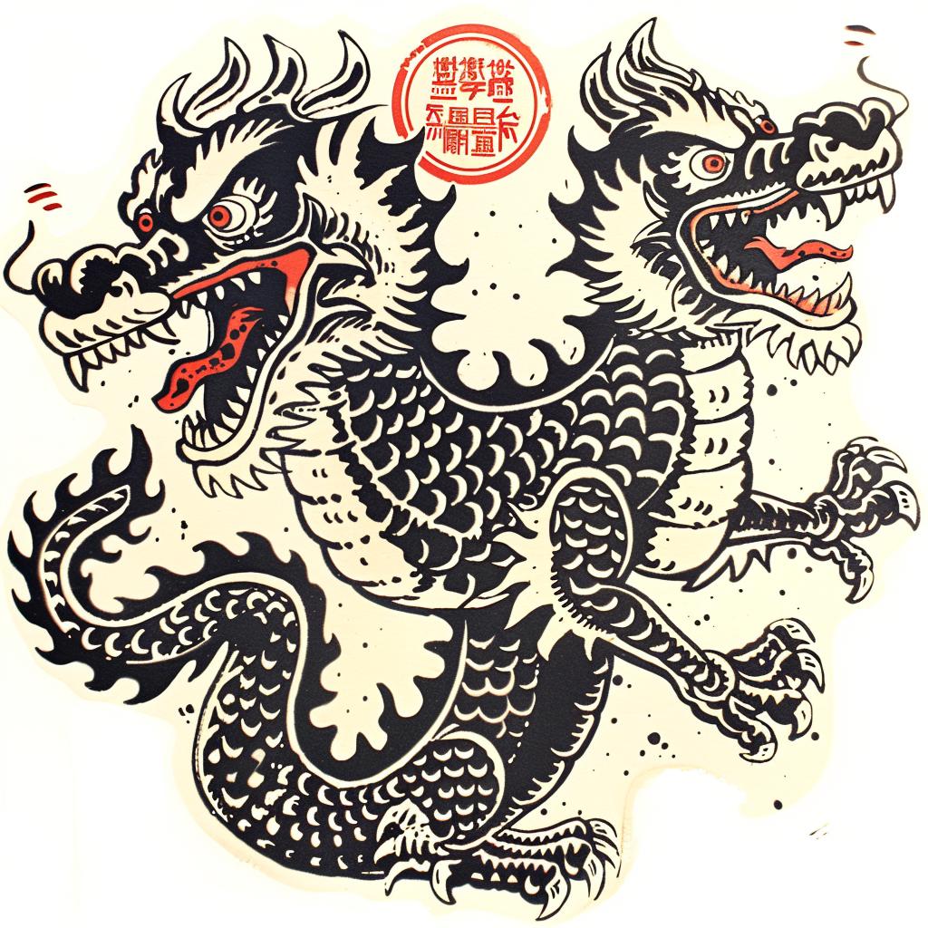 mythical  creature  hybrid  fantasy  detailed  illustration  dragons  white  background  Todd 933307