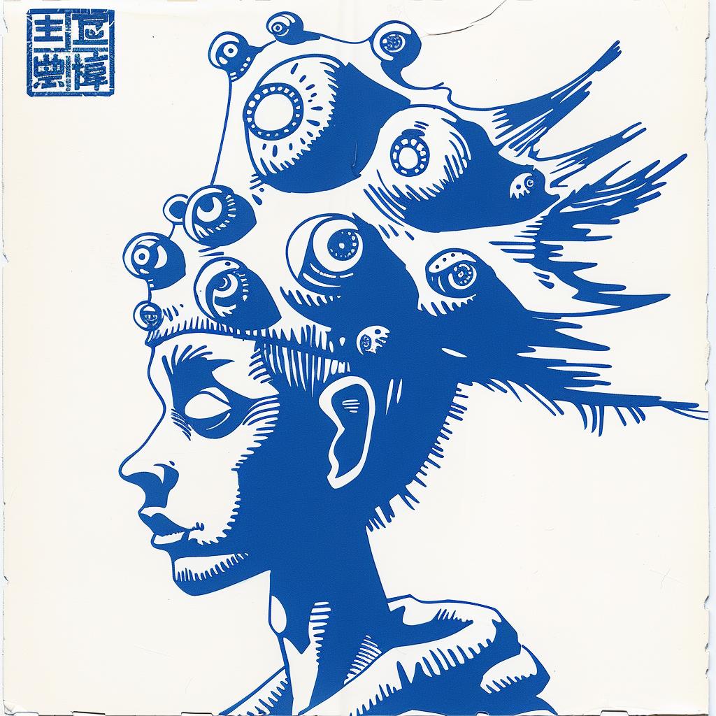album  art  collage  surrealism  indigo  beige  psychedelic  eyes  japonisme  vintage 1026518