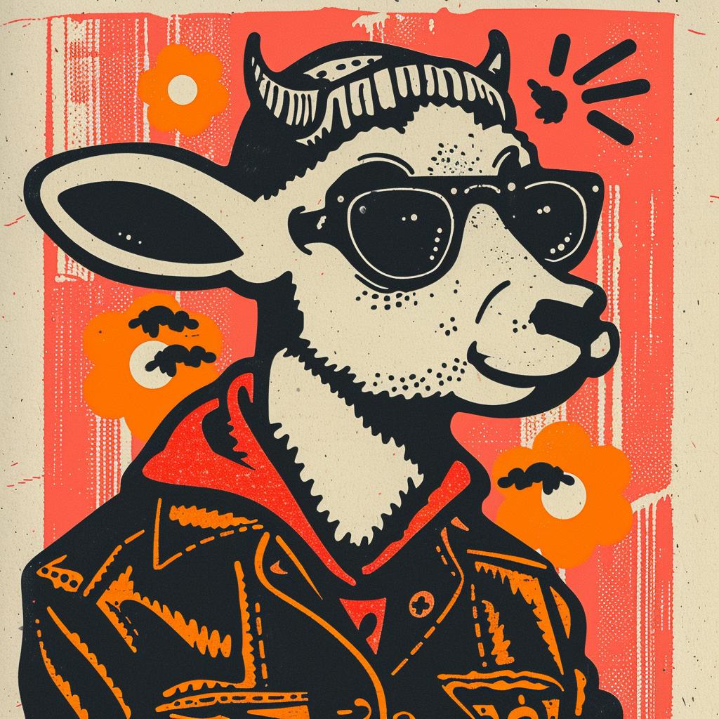 goat  streetwear  animal  aggressive  urban  jacket  sunglasses  fashion  minimal  poster 957758