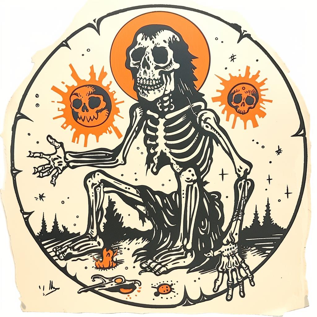 sticker  skeleton  ground  dark  arts  provocative  introspective  naturalistic  spiritual  occult 935715