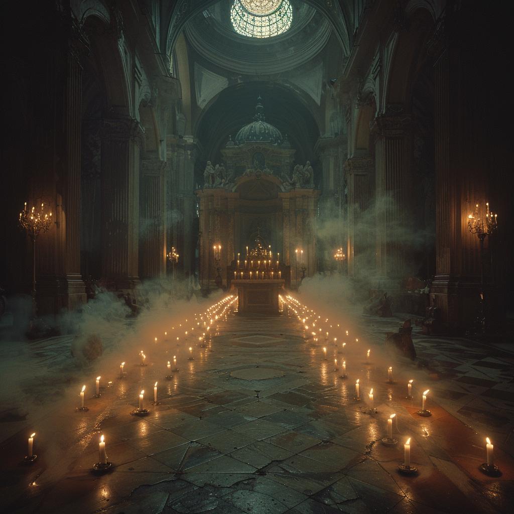church  candles  smoke  surreal  occult  art  lighting  glow  photo  dark 965991