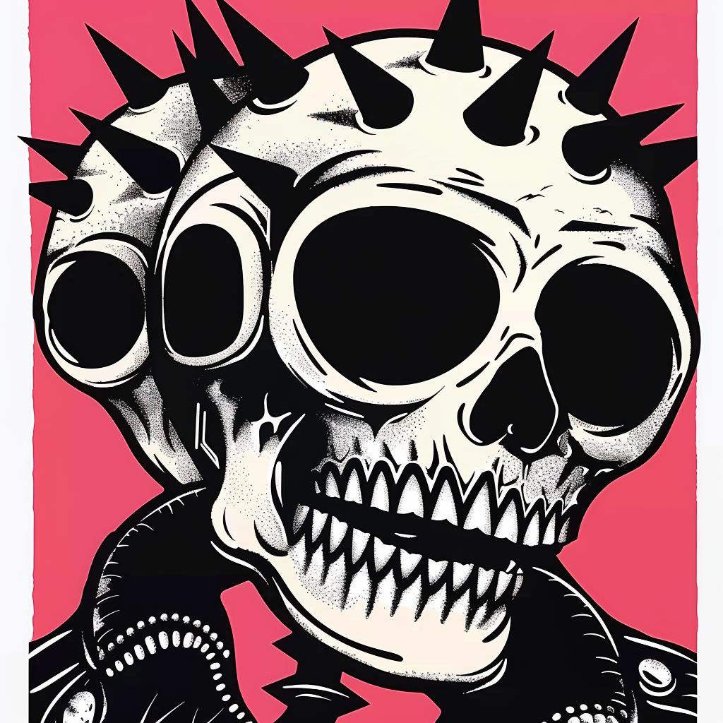 skull  poster  spikes  character  edgy  dark  graphic  art  illustration  stylized 940135